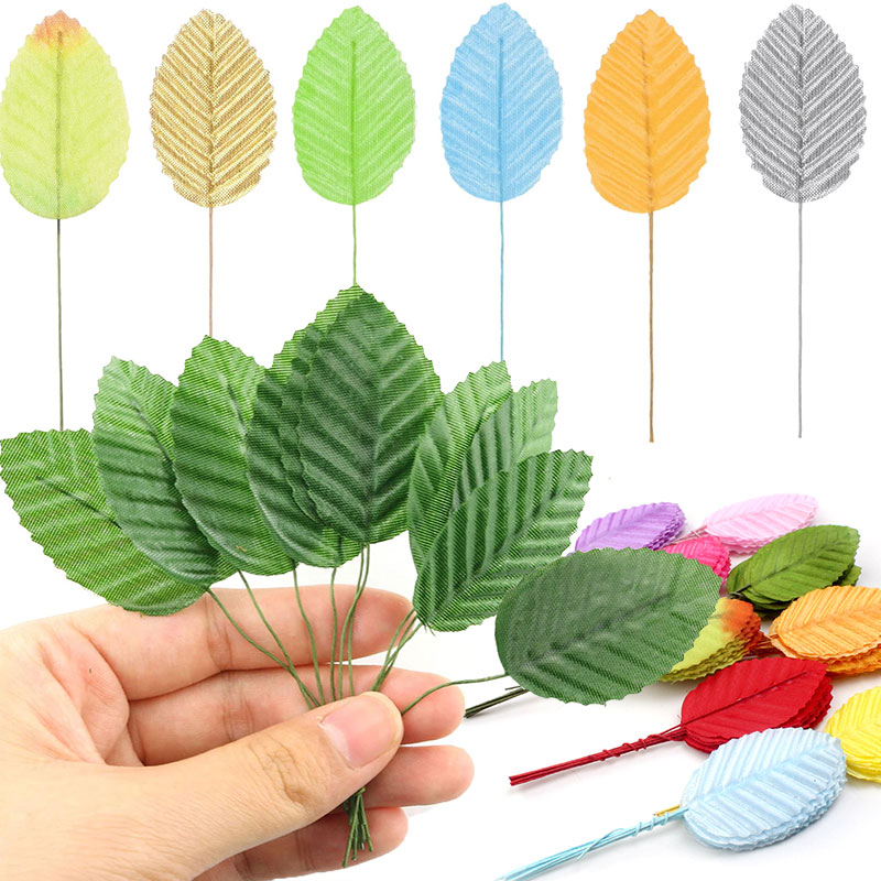 Florist Supply Bulk - 50/100/200 pezzi foglie di rosa di