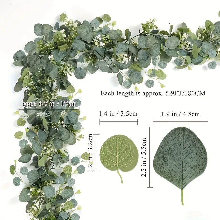 1Pc Ghirlanda di Foglie di Euc - Eucalyptus Preserved recensione e prezzo